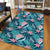 Hawaii Tropical Monstera Leaf Blue Area Rug - AH - Polynesian Pride