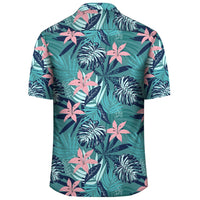 Hawaii Tropical Monstera Leaf Blue Hawaiian Shirt - Polynesian Pride