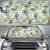 Hawaii Tropical Watercolor Palm Tree Leaf Hawaii Car Sun Shade Auto Sun Shade Universal Fit White - Polynesian Pride