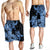 Hawaii Turtle Men's Shorts Polynesian Hibiscus Art Blue - AH - Polynesian Pride