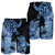 Hawaii Turtle Men's Shorts Polynesian Hibiscus Art Blue - AH - Polynesian Pride