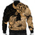 Hawaii Turtle Bomber Jacket Polynesian Hibiscus Art Gold - AH - Polynesian Pride