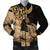 Hawaii Turtle Bomber Jacket Polynesian Hibiscus Art Gold - AH Black Unisex - Polynesian Pride