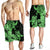 Hawaii Turtle Men's Shorts Polynesian Hibiscus Art Green - AH - Polynesian Pride