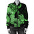 Hawaii Turtle Bomber Jacket Polynesian Hibiscus Art Green - AH - Polynesian Pride