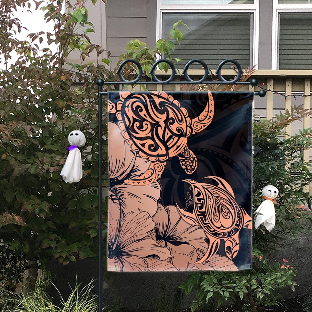 Hawaii Turtle Flag Polynesian Hibiscus Art Organe - AH - Polynesian Pride