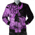 Hawaii Turtle Bomber Jacket Polynesian Hibiscus Art Pink - AH Black Unisex - Polynesian Pride