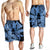 Hawaii Turtle Men's Shorts Polynesian Hibiscus Art Ver 2.0 Blue - AH - Polynesian Pride