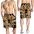 Hawaii Turtle Men's Shorts Polynesian Hibiscus Art Ver 2.0 Gold - AH - Polynesian Pride