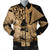 Hawaii Turtle Bomber Jacket Polynesian Hibiscus Art Ver 2.0 Gold - AH Black Unisex - Polynesian Pride