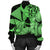 Hawaii Turtle Bomber Jacket Polynesian Hibiscus Art Ver 2.0 Green - AH - Polynesian Pride