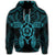 Hawaiian Turtle Fixed Blue Hoodie - Polynesian Pride