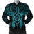 Hawaii Turtle Fixed Blue Bomber Jacket AH Black Unisex - Polynesian Pride