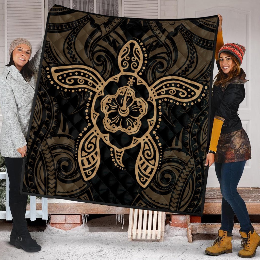 Hawaii Turtle Fixed Gold Premium Quilts AH - Polynesian Pride