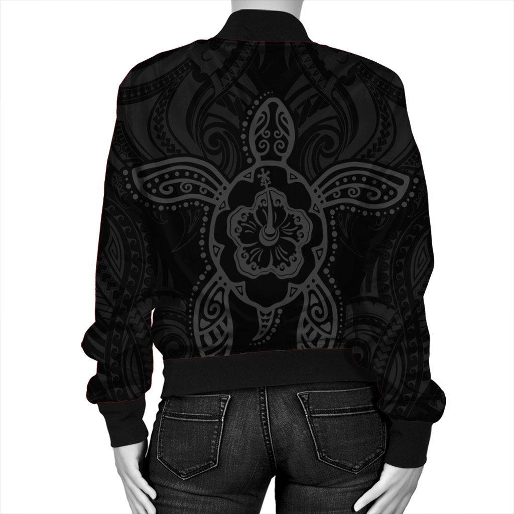 Hawaii Turtle Fixed Gray Bomber Jacket AH - Polynesian Pride