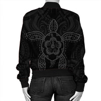 Hawaii Turtle Fixed Gray Bomber Jacket AH - Polynesian Pride