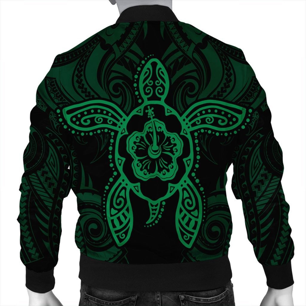 Hawaii Turtle Fixed Green Bomber Jacket AH - Polynesian Pride