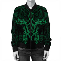 Hawaii Turtle Fixed Green Bomber Jacket AH - Polynesian Pride