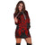 Hawaii Turtle Fixed Red Hoodie Dress AH - Polynesian Pride