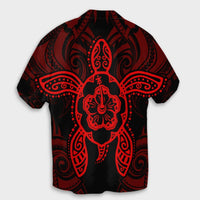 Hawaii Turtle Fixed Red Hawaiian Shirt AH - Polynesian Pride