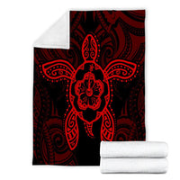 Hawaii Turtle Fixed Red Premium Blankets AH - Polynesian Pride