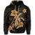 Hawaiian Turtle Flower Polynesian Hoodie Gold - Polynesian Pride