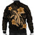 Hawaii Turtle Flower Polynesian Bomber Jacket - Gold - AH - Polynesian Pride