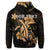 Custom Hawaii Turtle Flower Polynesian Hoodie Gold - Polynesian Pride