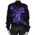 Hawaii Turtle Flower Polynesian Bomber Jacket - Purple - AH - Polynesian Pride