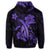 Hawaiian Turtle Flower Polynesian Hoodie Purple - Polynesian Pride