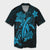 Hawaii Turtle Flower Polynesian Hawaiian Shirt - Turquoise - AH Unisex Black - Polynesian Pride