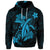 Custom Hawaii Turtle Flower Polynesian Hoodie Turquoise - Polynesian Pride