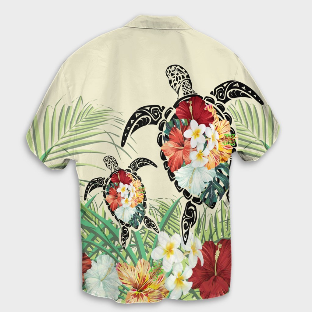 Hawaii Turtle Flowers Coconut Tree Leaf Hawaiian Shirt - AH - Polynesian Pride