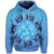 Hawaiian Turtle Hibiscus Blue Hoodie - Polynesian Pride