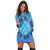 Hawaii Turtle Hibiscus Blue Hoodie Dress - AH - Polynesian Pride