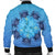 Hawaii Turtle Hibiscus Blue Bomber Jacket - AH - Polynesian Pride