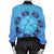 Hawaii Turtle Hibiscus Blue Bomber Jacket - AH - Polynesian Pride