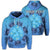 Custom Hawaii Turtle Hibiscus Blue Hoodie Unisex Art - Polynesian Pride