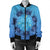 Hawaii Turtle Hibiscus Blue Bomber Jacket - AH - Polynesian Pride