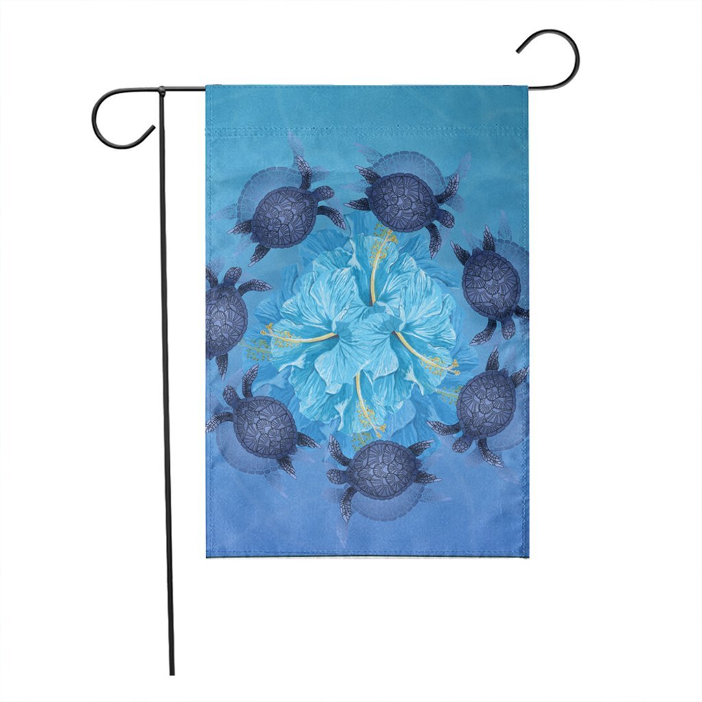 Hawaii Turtle Hibiscus Blue Flag - AH - Polynesian Pride