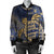 Hawaii Turtle Hibiscus Gold Bomber Jacket - Kyn Style - AH - Polynesian Pride