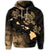 Hawaiian Turtle Hibiscus Map Polynesian Hoodie Gold - Polynesian Pride