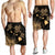 Hawaii Turtle Hibiscus Map Polynesian Men's Shorts Gold - AH - Polynesian Pride