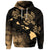 Custom Hawaii Turtle Hibiscus Map Polynesian Hoodie Gold - Polynesian Pride