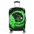 Hawaii Turtle Hibiscus Map Polynesian Luggage Covers Green - AH Black - Polynesian Pride