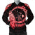 Hawaii Turtle Hibiscus Map Polynesian Bomber Jacket Red - AH Black Unisex - Polynesian Pride