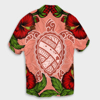 Hawaii Turtle Hibiscus Pink Hawaiian Shirt - Fide Style - AH - Polynesian Pride