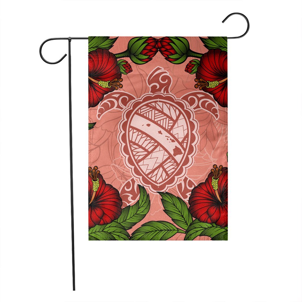 Hawaii Turtle Hibiscus Pink Flag - Fide Style - AH - Polynesian Pride