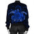 Hawaii Turtle Hibiscus Polynesian Bomber Jacket - Full Style - Blue - AH - Polynesian Pride