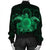 Hawaii Turtle Hibiscus Polynesian Bomber Jacket - Full Style - Green - AH - Polynesian Pride